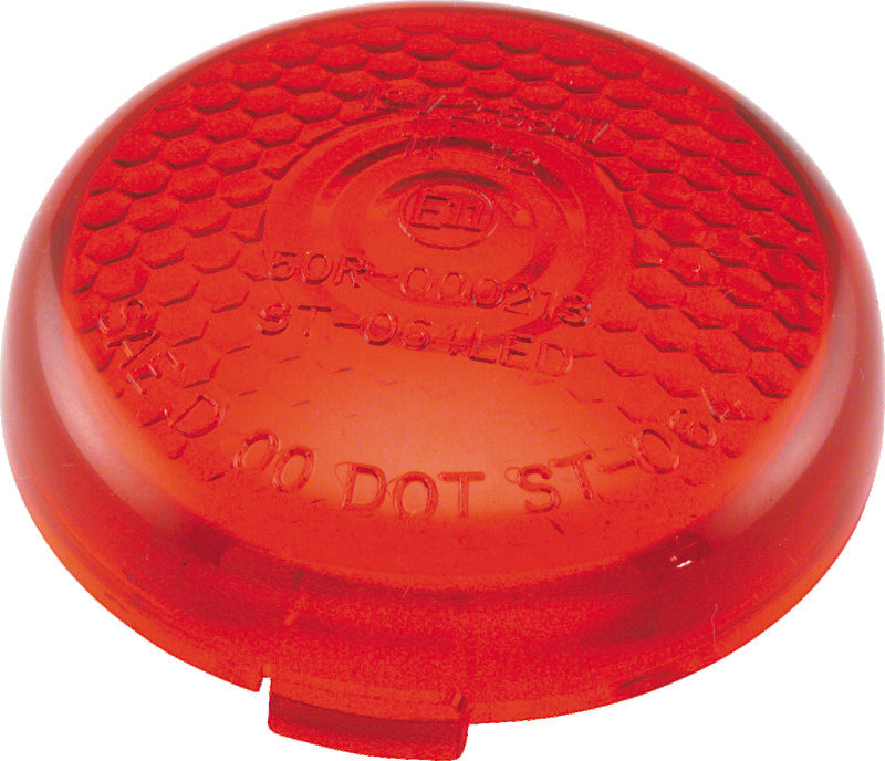 Bikers Choice Replacement Honeycomb Red Lens For LED Bullet Turn Signal - 489867