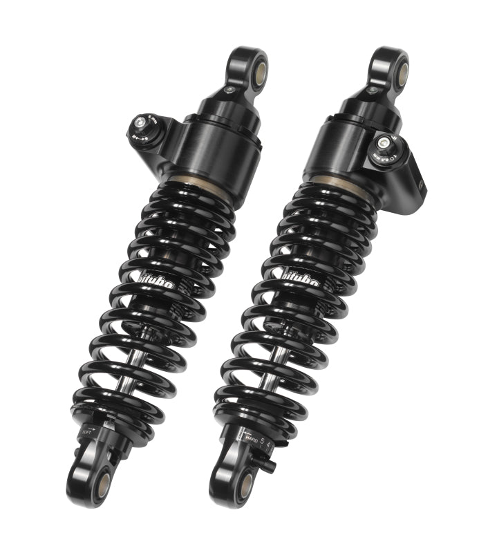 Bitubo Suspension Bitubo WME2 Twinshocks Adjustable: Hydraulic Spring Preload, Rebound, Length 321mm, Dark Edition - HD028WME22V2