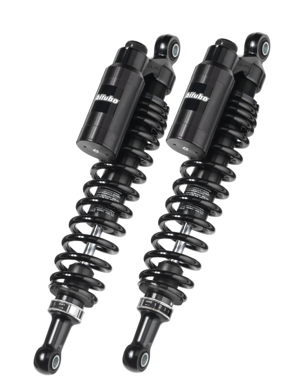 Bitubo Suspension Bitubo WMT0 Twinshocks Adj.: Spring Preload, Reb., Comp., Length 326mm, Piggyback Tank Dark Edition - Y0075WMT02V2