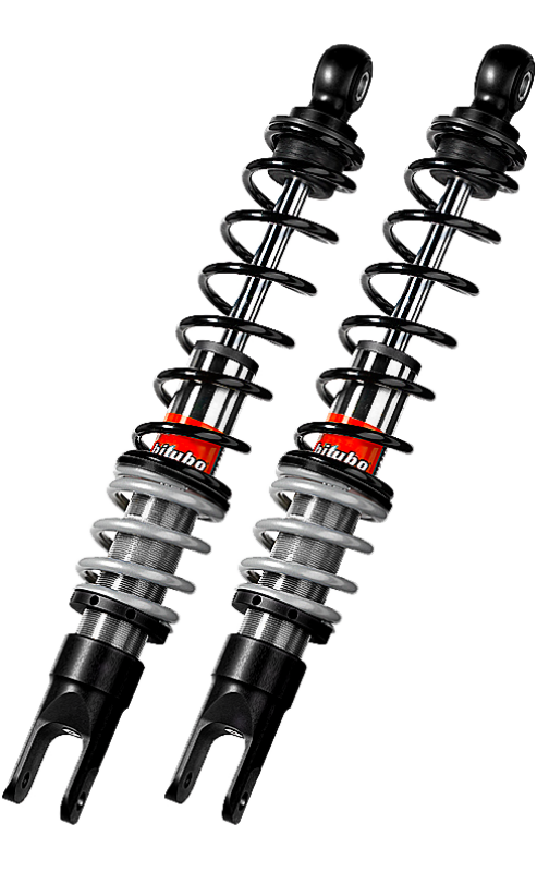 Bitubo Suspension Bitubo YGB0 Twinshocks Rear Adjustable: Spring Preload, Black Spring - SC015YGB02