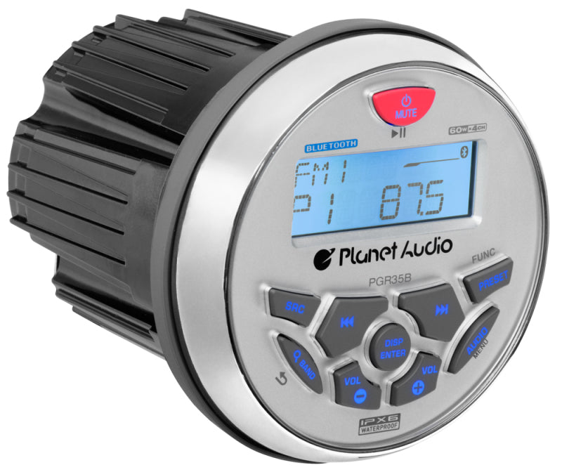 Boss Audio Systems Planet Audio Marine Gauge Receiver Bluetooth No CD USB AUX-In AM / FM - PGR35B
