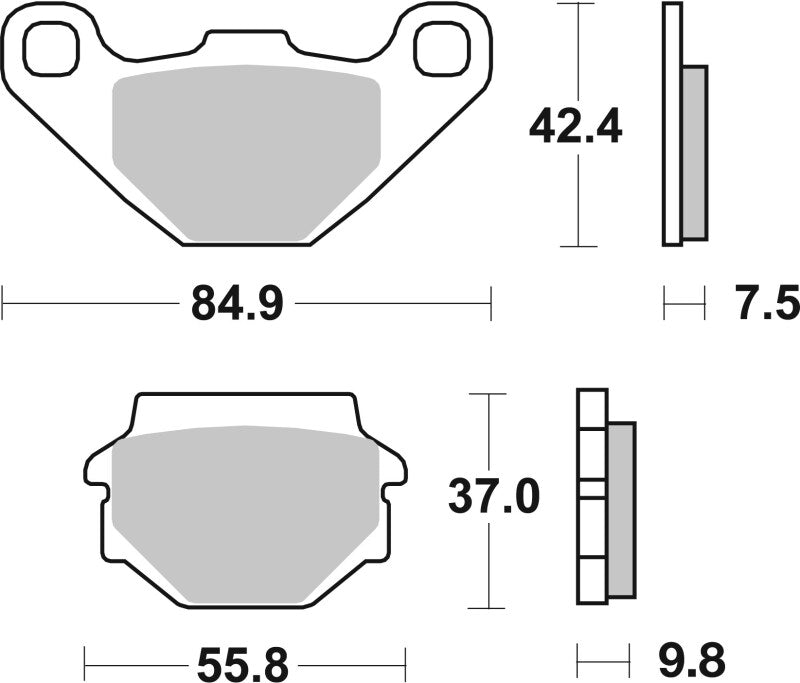Brembo Powersports Brembo 1990-1990 Kawasaki ZZR 250cc Brake Pad - Rear - 07YA54SP