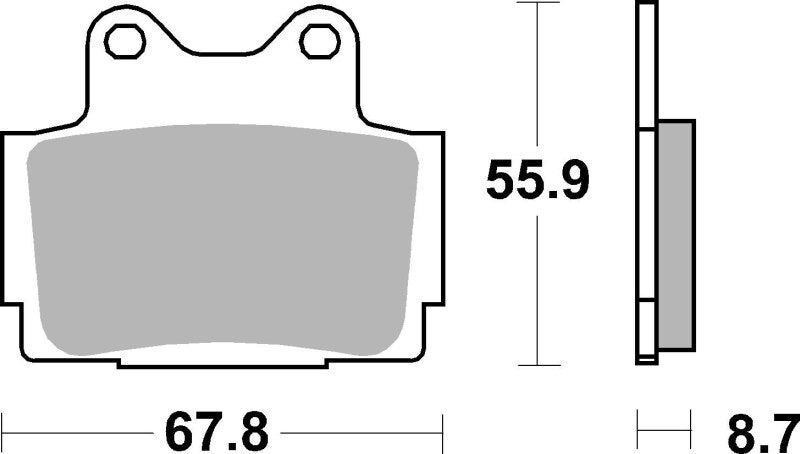 Brembo Powersports Brembo 1990-1991 Yamaha FZX Zeal 250cc Brake Pad - Rear - 07YA12SP
