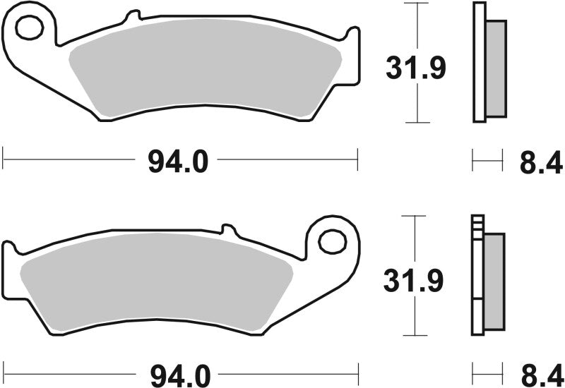 Brembo Powersports Brembo 1990-1996 Honda RVF RR (NC35) 400cc Brake Pad - Rear - 07HO2911