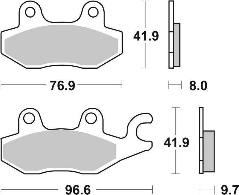 Brembo Powersports Brembo 1999-2001 Triumph Daytona 750cc Brake Pad - Rear - 07YA20SP