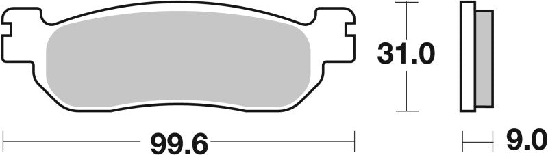 Brembo Powersports Brembo 1999-2002 Yamaha YZF R6 600cc Brake Pad - Rear - 07YA37SP