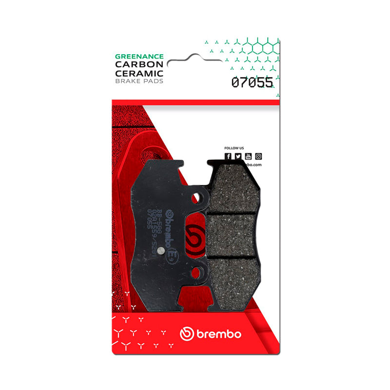 Brembo Powersports Brembo 2003-2009 Suzuki AN400 Burgman/2009 AN400 Burgman ABS Type S Carbon Ceramic Brake Pad - Rear - 07055