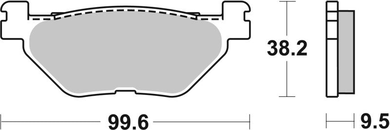 Brembo Powersports Brembo 2004-2005 Yamaha TDM 900cc Brake Pad - Rear - 07YA39SP