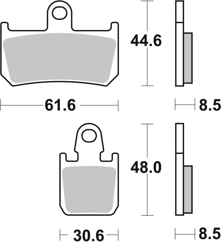 Brembo Powersports Brembo 2007-2014 Yamaha YZF R1 (4-pad) 1000cc Sinter Brake Pad - Front - 07YA46SA