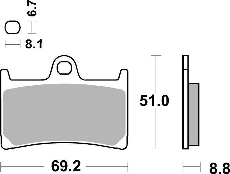Brembo Powersports Brembo 2014-2015 KTM RC Upgrade DS 250c/390cc SR Brake Pad - 07YA23SR