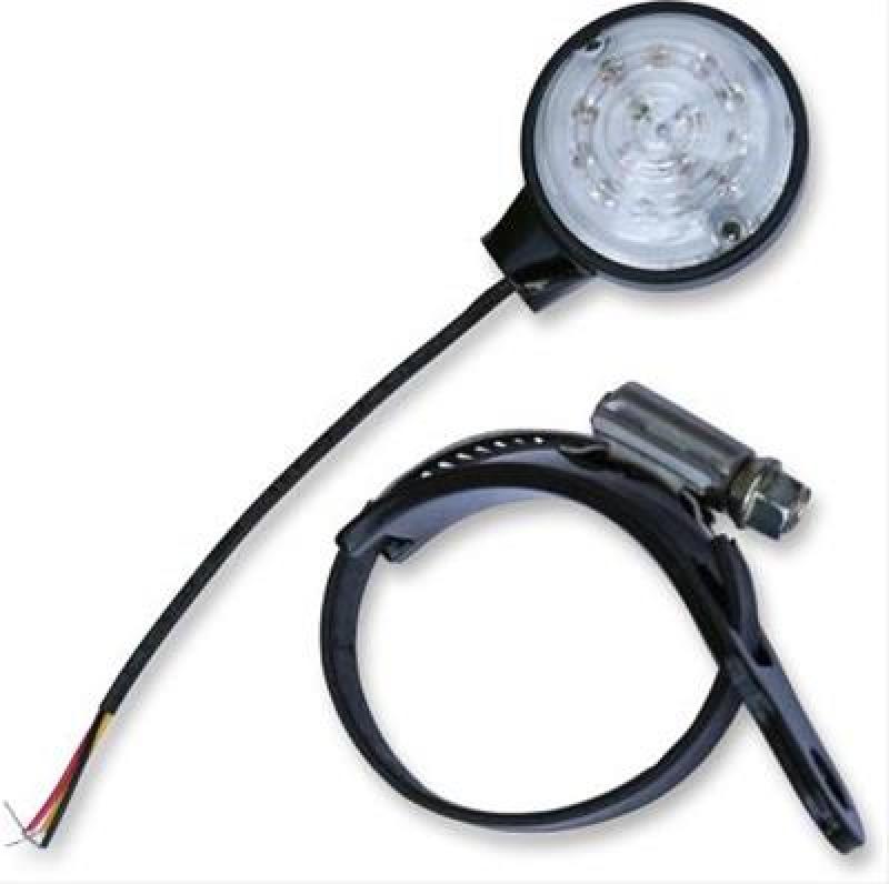 Burly Brand LED Turn Signals Fork Mount Universal - Black/Amber - B13-2504B
