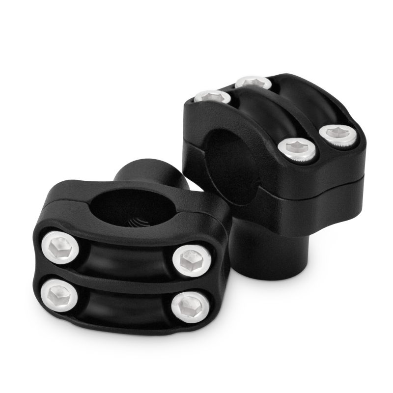 Burly Brand Reaper Riser Clamp 1-1/2in Tall for 1in Bar, Set - Texture Black - B12-8011TB