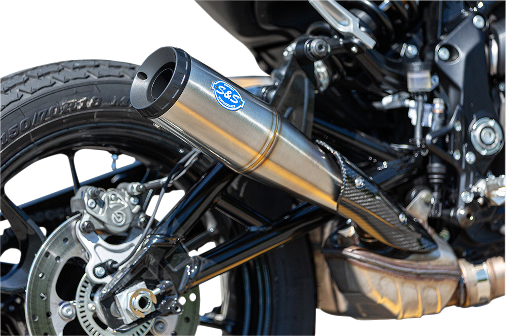 S&S Cycle Grand National Slip-On Muffler - Stainless Steel - FTR 1200