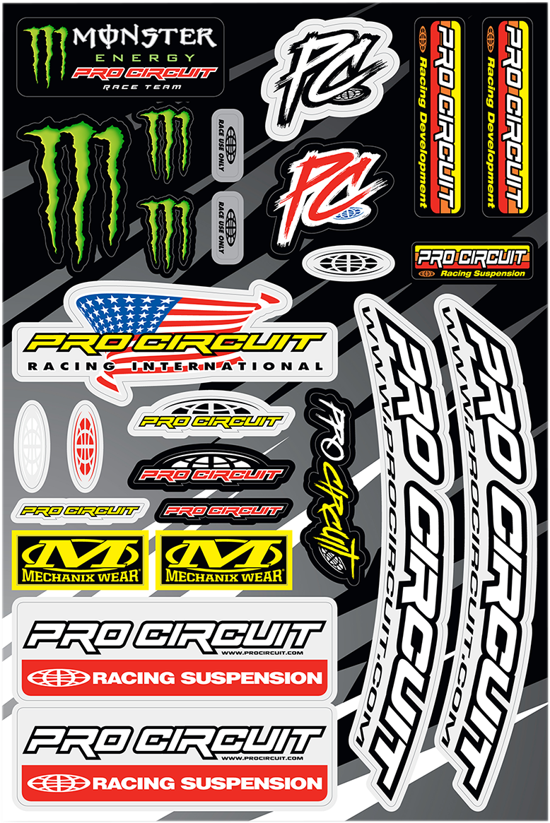 PRO CIRCUIT Deluxe Decal Sheet - 4320-2551