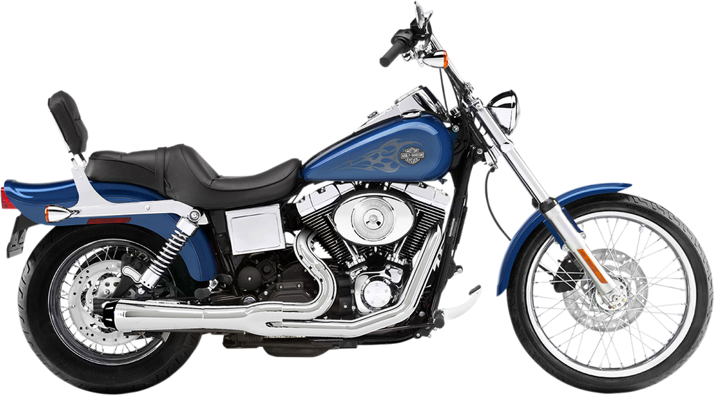 2:1 Exhaust - Chrome - Megaphone - Short - '91-'05 FXD