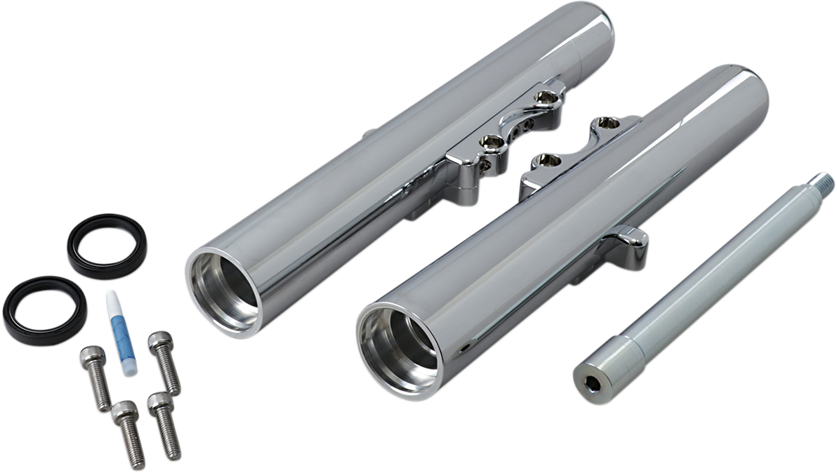 ARLEN NESS Fork Legs - Chrome / Smooth / Dual Disc / '08-'13 FLT 0403-0029