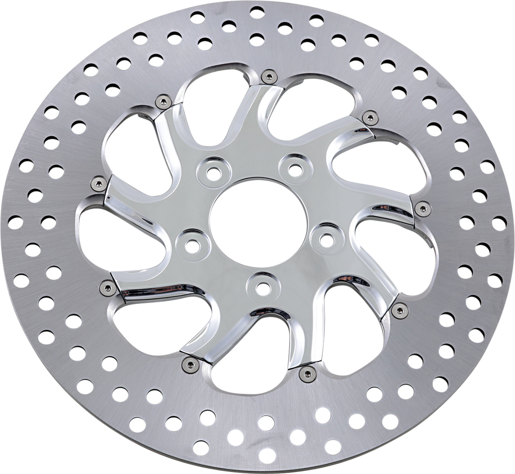 PERFORMANCE MACHINE (PM) Two-Piece Brake Rotor - Brake Rotor / 11.8" / Torque / Chrome 1710-1607
