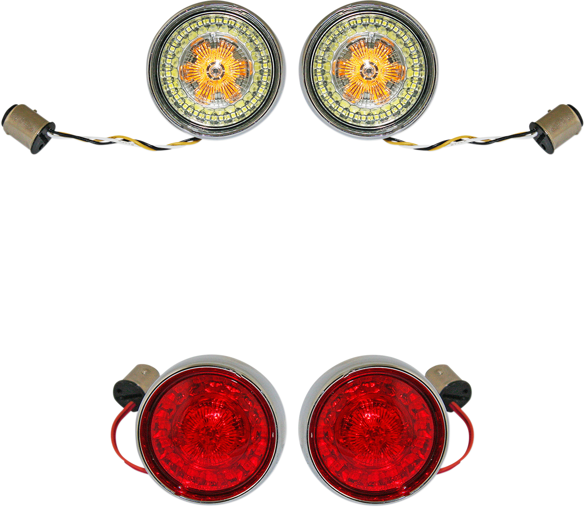 CUSTOM DYNAMICS Full Bullet Turn Signal Conversion Kit - Chrome 2020-1596