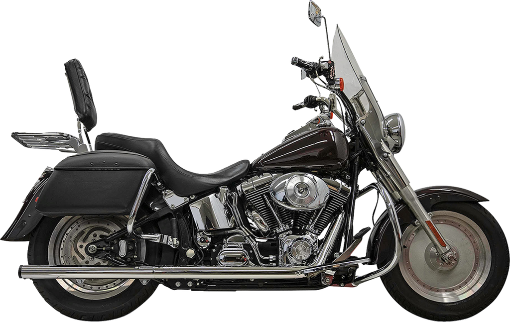 2-into-2 True Dual Drag Pipe Exhaust System - Chrome - Twin Cam - Softail