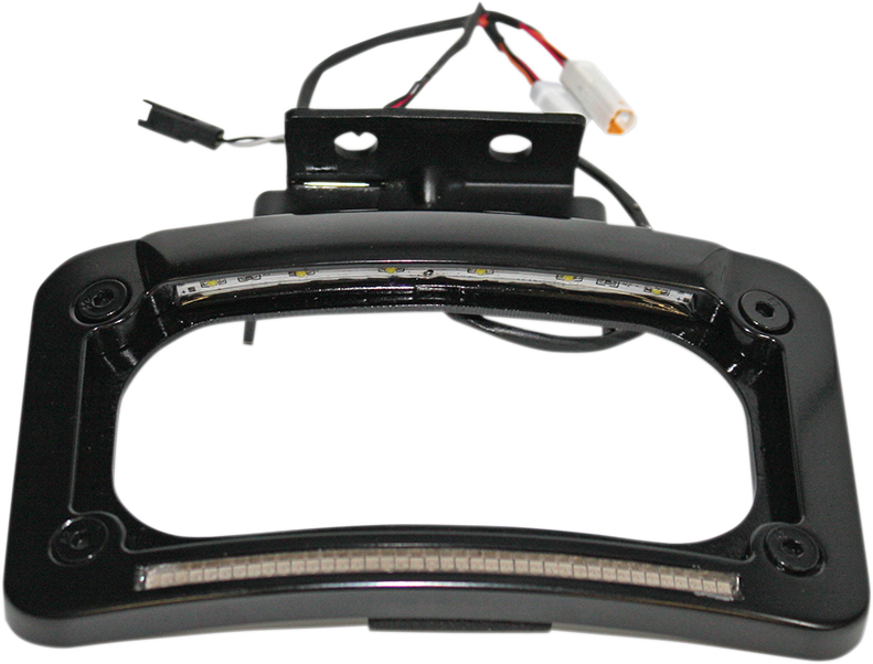 CUSTOM DYNAMICS Dual-LED License Place Frame - Indian / Black 2030-1433