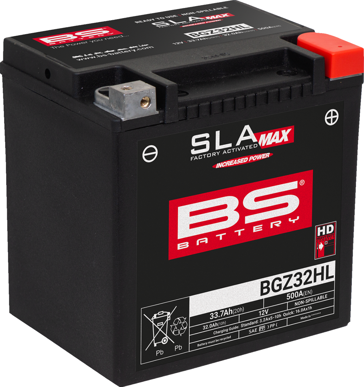 BS BATTERY SLA MAX Factory- Activated AGM Maintenance-Free Battery