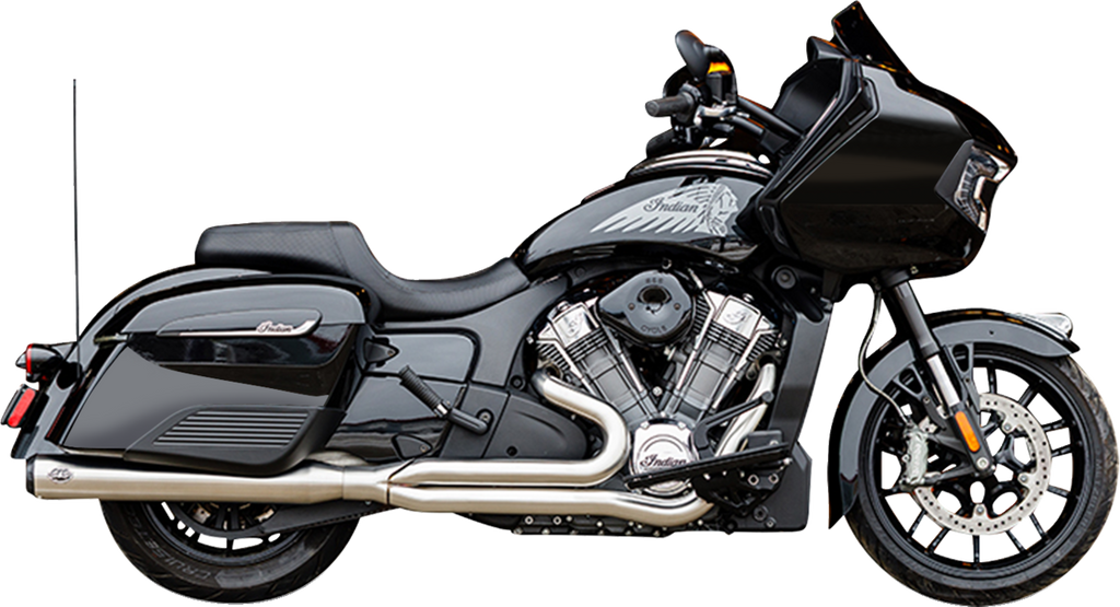 2-into-1 Qualifier Exhaust System - Guardian Black - 49 State - Indian with PowerPlus