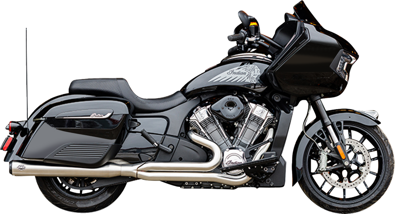 2-into-1 Qualifier Exhaust System - Guardian Black - 49 State - Indian with PowerPlus