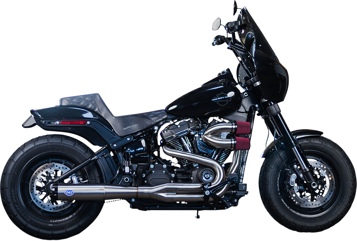 2-into-1 Superstreet Exhaust System - 50 State - M8 Softail - Stainless Steel