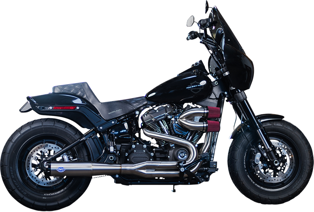 2-into-1 Superstreet Exhaust System - 50 State - M8 Softail - Stainless Steel