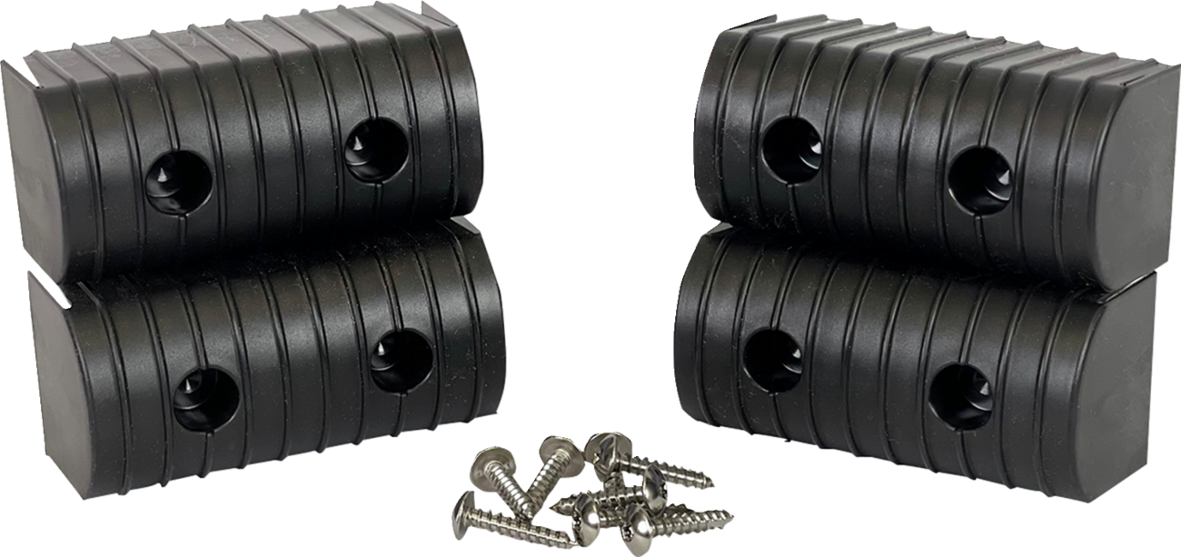 CALIBER Bunk Wrap Endcap - 2"x4" / Black / 4 Pack 3902-0272