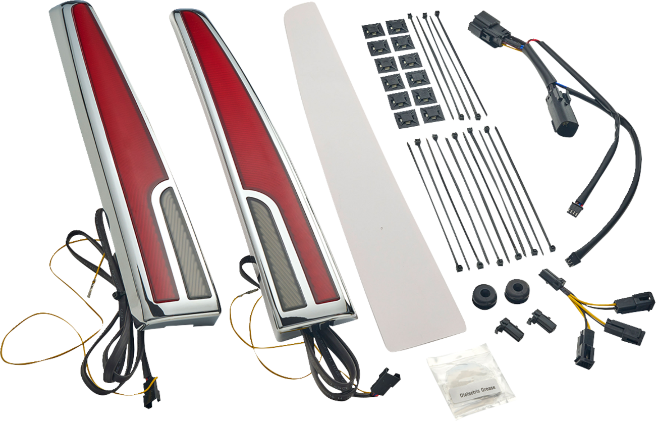 CIRO Taillight - LED / Red Lens / Chrome / Tri Glide 2010-1520