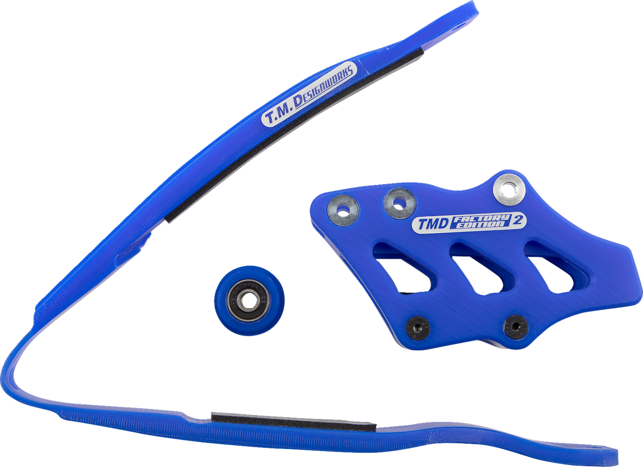 T.M. DESIGNWORKS Chain Guide and Slider Kit - Chain Guide/Slider / Blue / Yamaha 1231-1531