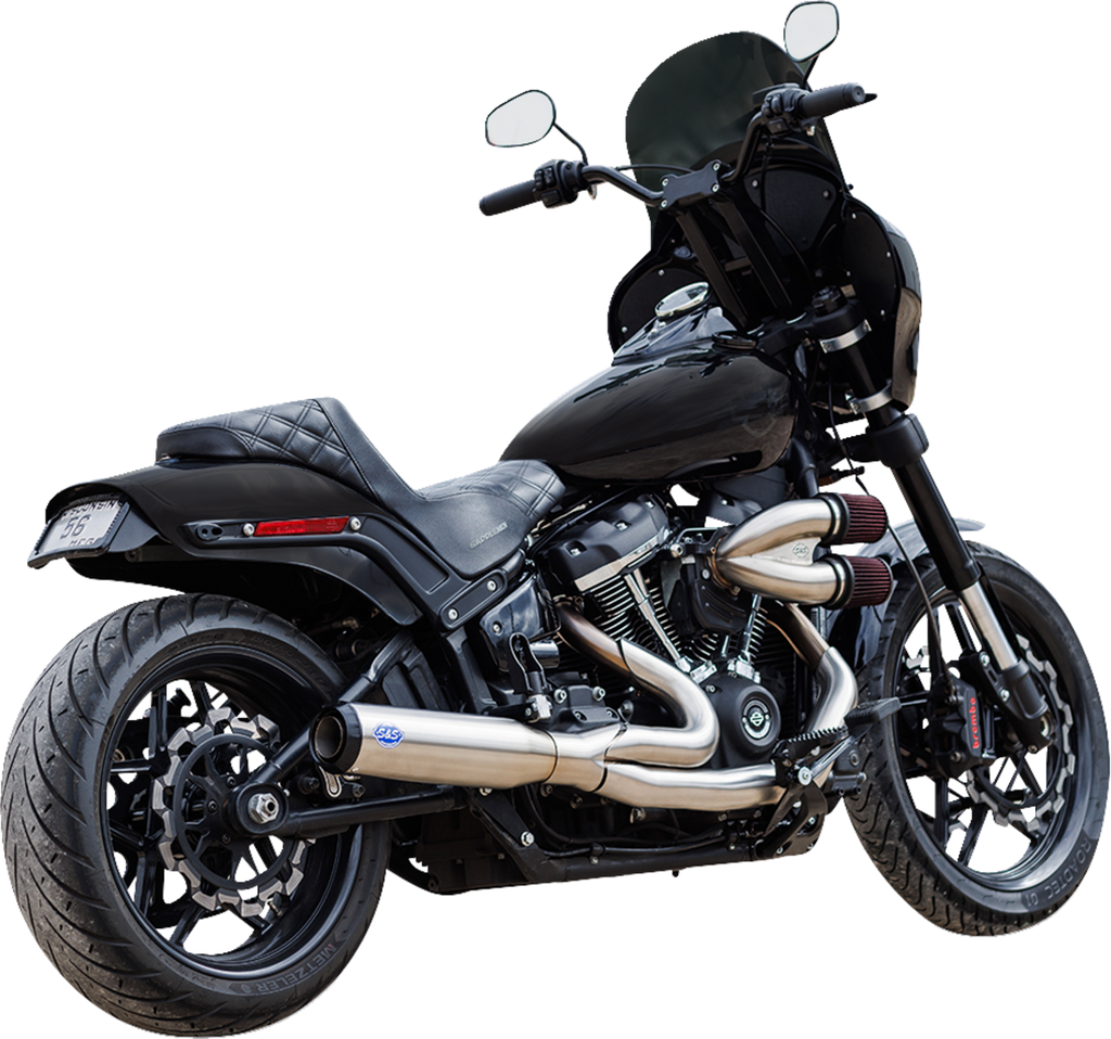 2-into-1 Qualifier Exhaust System - 50-State - Silver - Softail