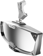 SEIZMIK Halo R Rear View Mirror with Cast Aluminum Bezel/LED Cabin Light - Can Am Defender - Mirror / Halo R / Rear View w/LED Cabin Light / Rectangle / Silver w/Silver Bezel / Ca