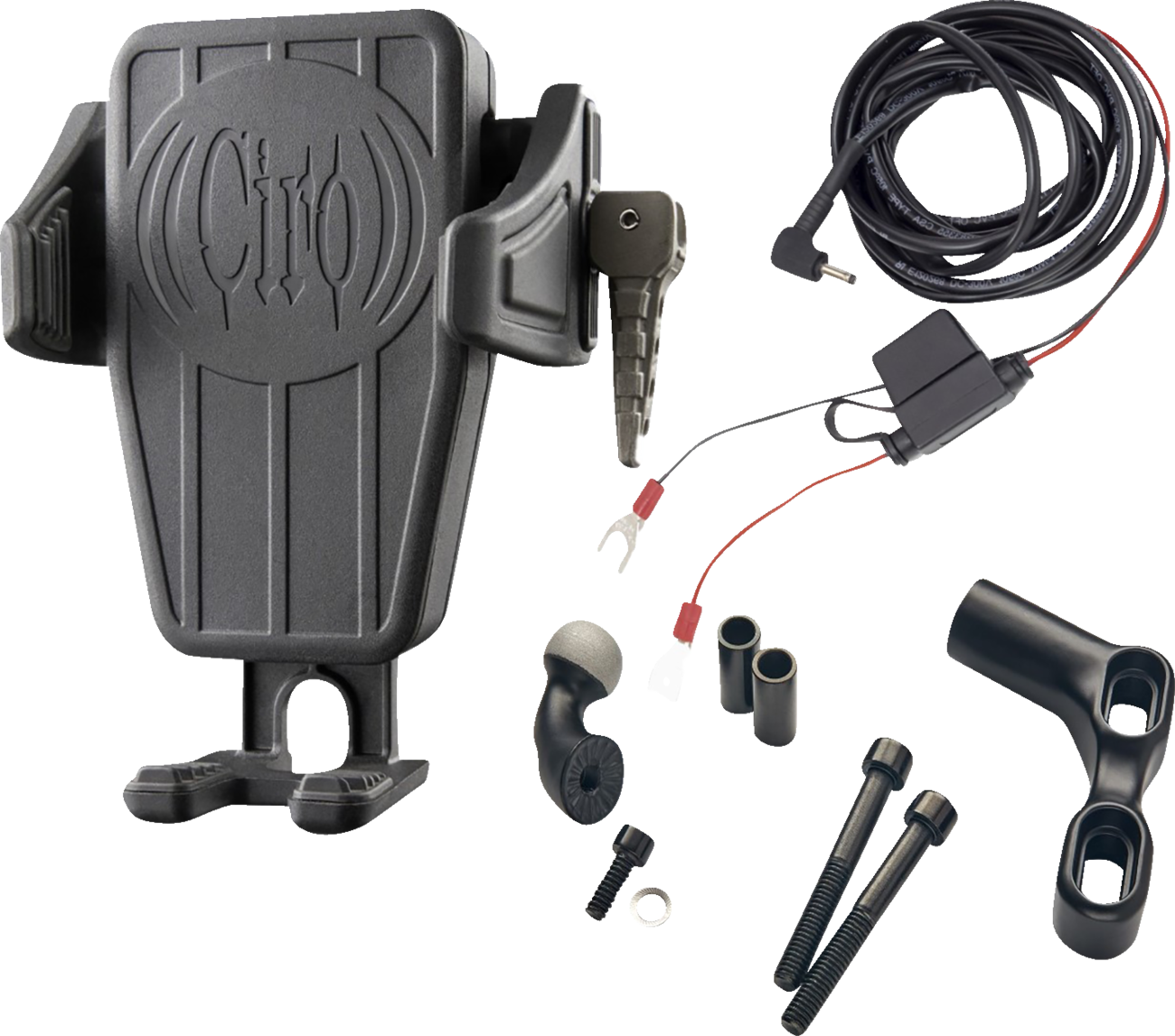 CIRO Gen 2 Cybercharger® Phone Holder - Black / Black Offset Perch Mount 0636-0580
