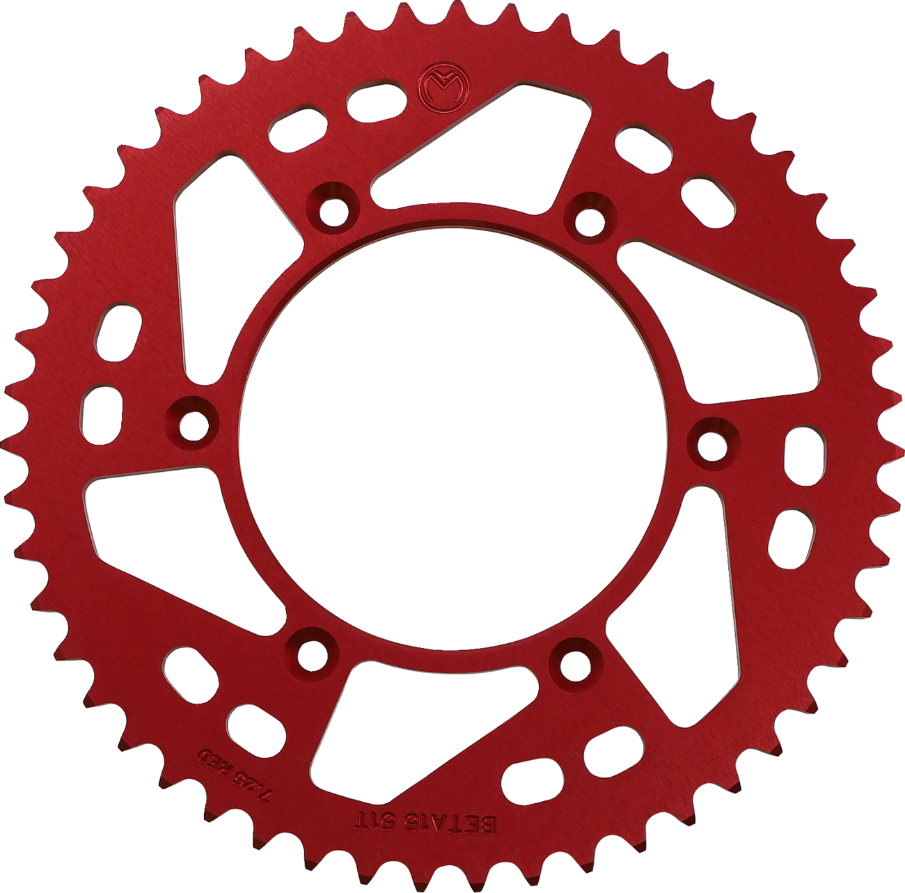 MOOSE OFFROAD Rear Aluminum Sprocket - Rear Sprocket / Aluminum / 51 Tooth / Red / Beta 1211-1868