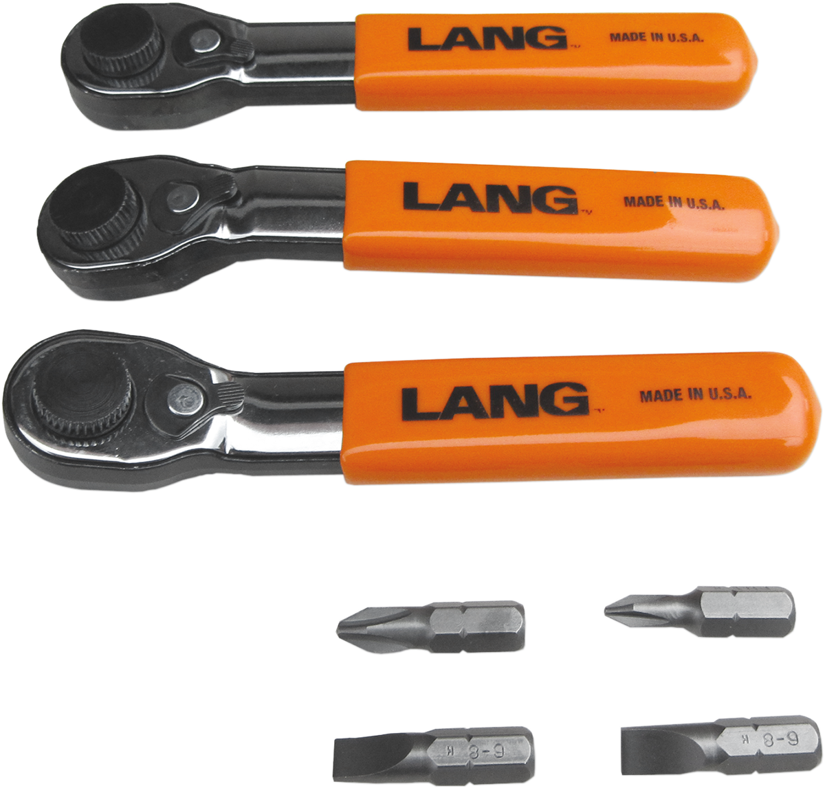 LANG TOOLS Fine-Tooth Wrench/Bit Set - Fine-Tooth Wrenches with Bits / Set 3812-0038