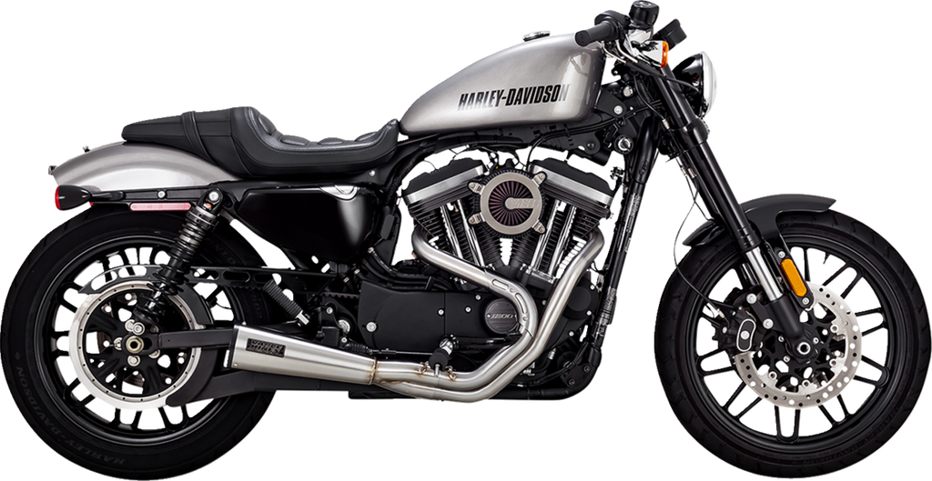 2-into-1 Upsweep Exhaust System - Brushed - Stainless Steel