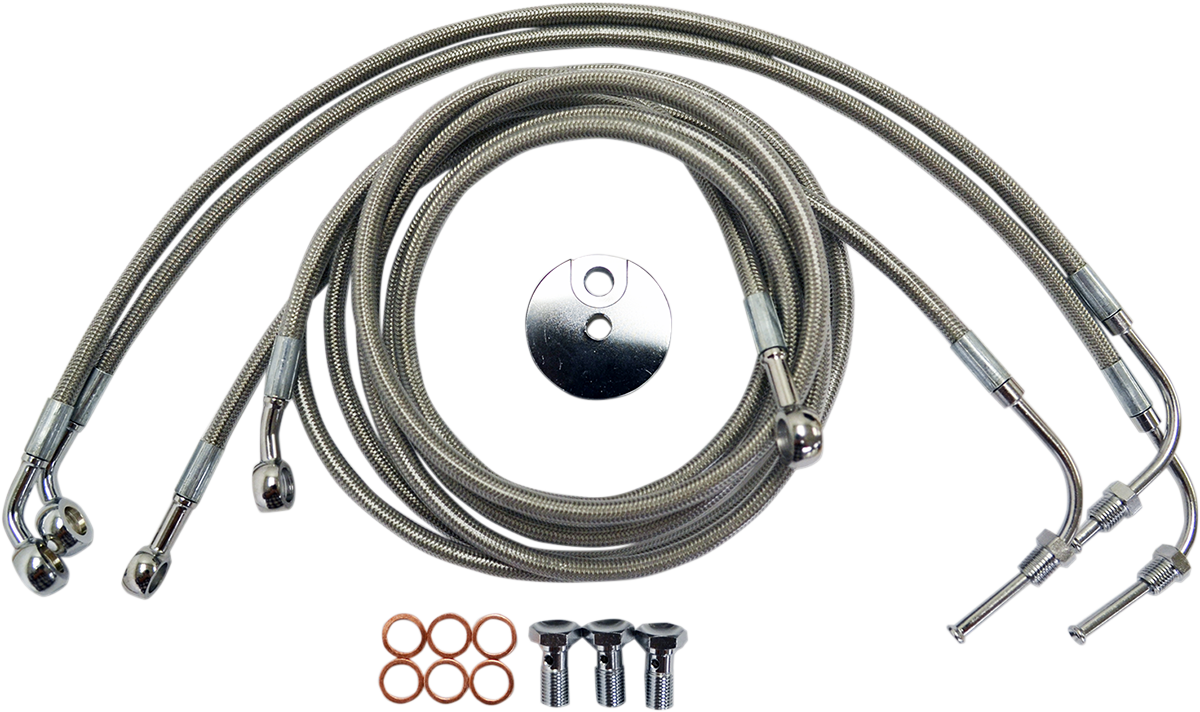 LA CHOPPERS Stainless Steel Brake Line Kit