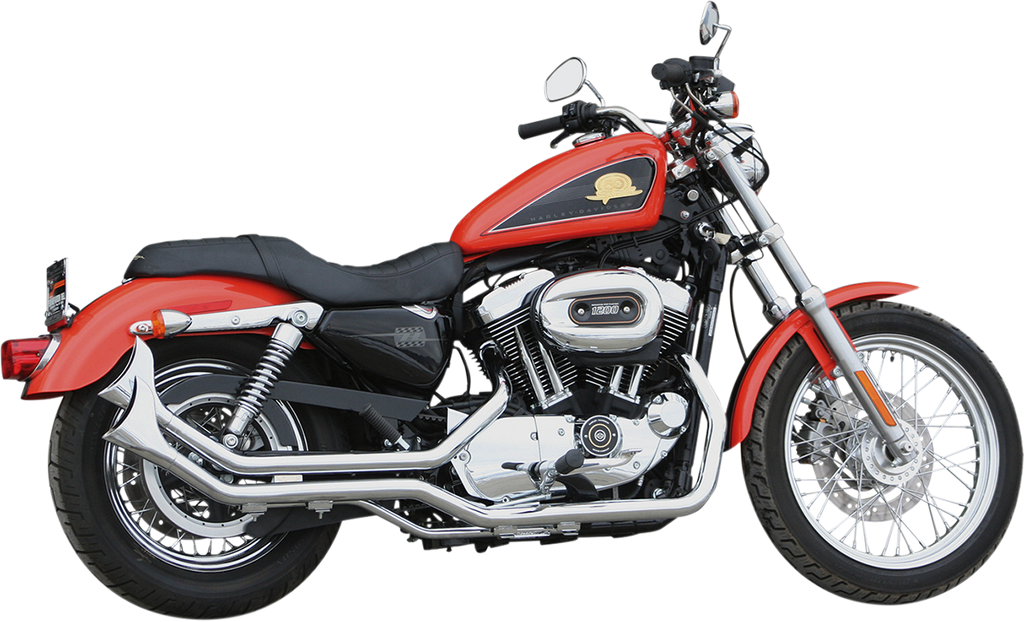 PAUGHCO 1-3/4" Side-by-Side Upsweep Fishtail Exhaust System - '14-'20 XL / Black 1800-2125