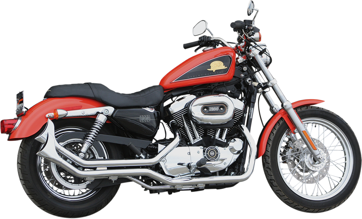 PAUGHCO 1-3/4" Side-by-Side Upsweep Fishtail Exhaust System - '14-'20 XL / Black 1800-2125
