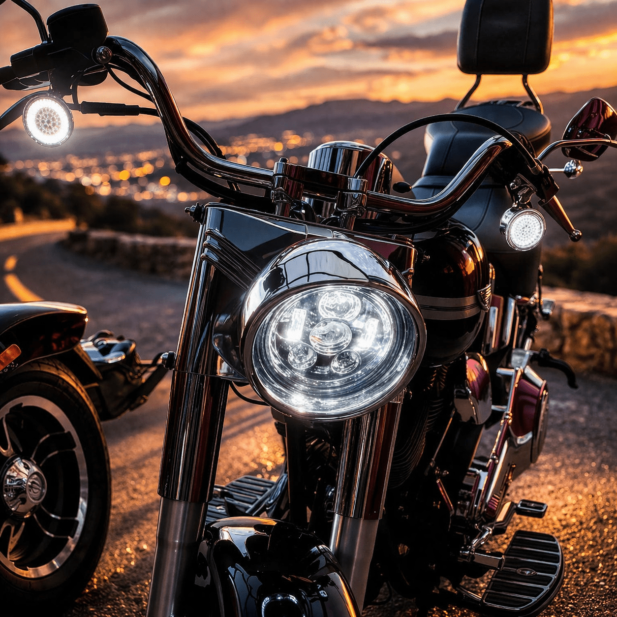 Eagle Lights 7" LED Motorcycle Headlight Kit Generation III / Chrome