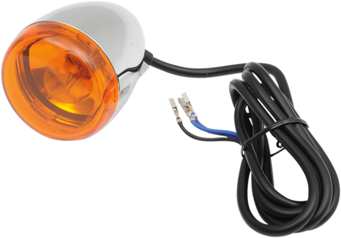 CHRIS PRODUCTS Front Signal Light Assembly - Chrome/Amber / Dual-Filament 8500A