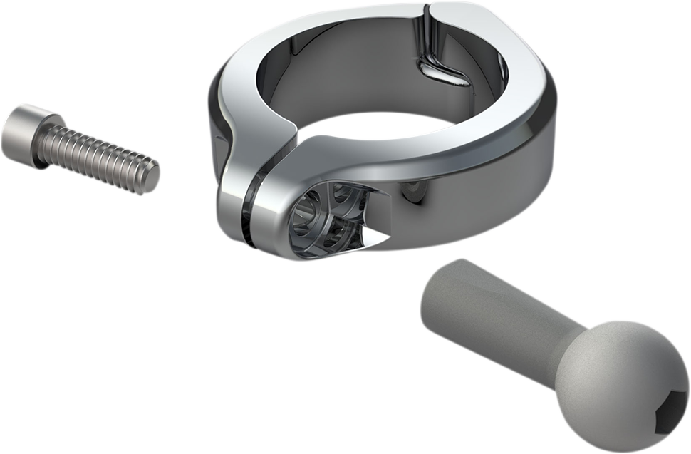 CIRO Aluminum Clamp Kit - Ball Mount / 1-1/2" Handlebars / Chrome 0636-0181