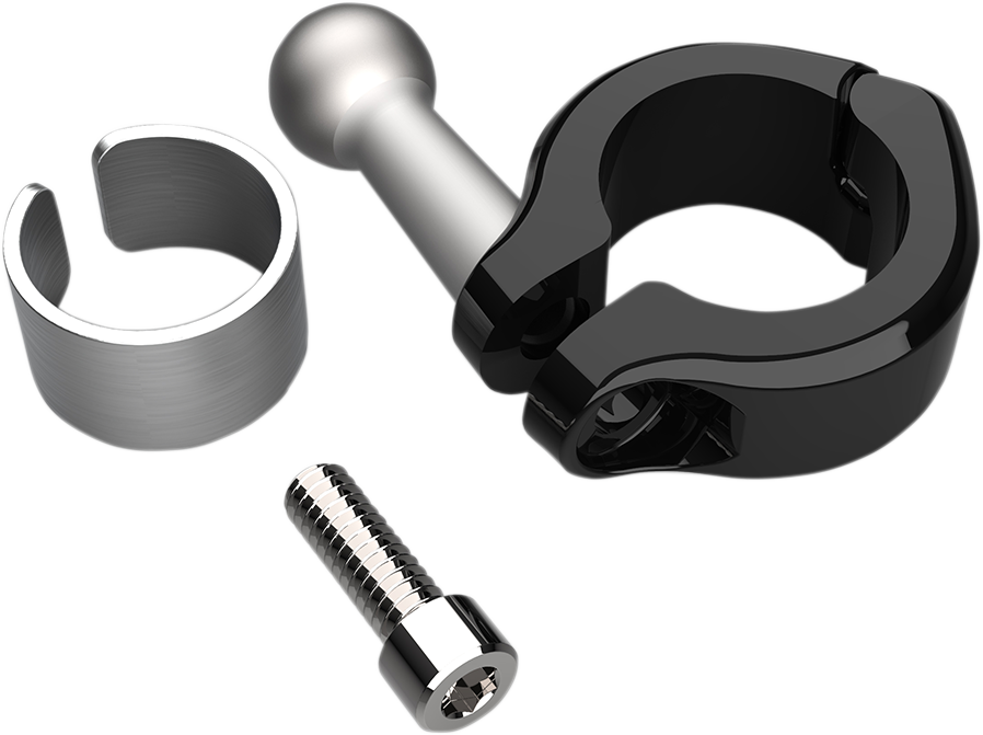CIRO Aluminum Clamp Kit - Ball Mount / 7/8" / 1" Handlebars / Black 0636-0161