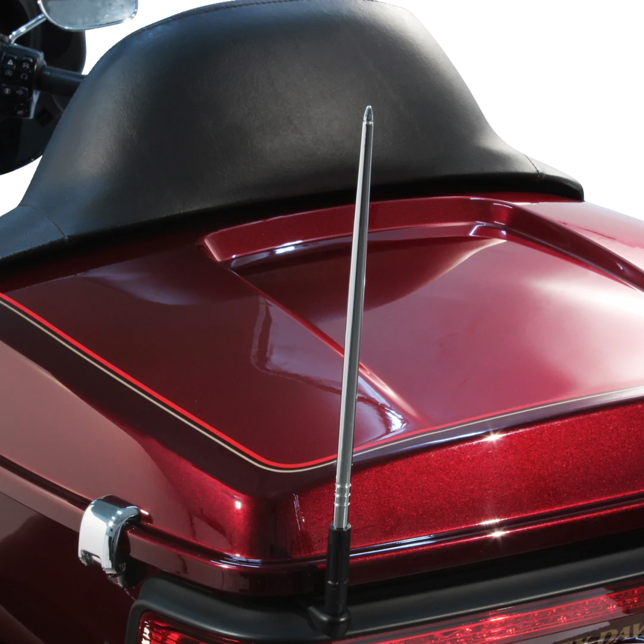 CIRO Antenna - 8" / Flexible Base / Chrome / Harley-Davidson®/Indian/Victory 4401-0270