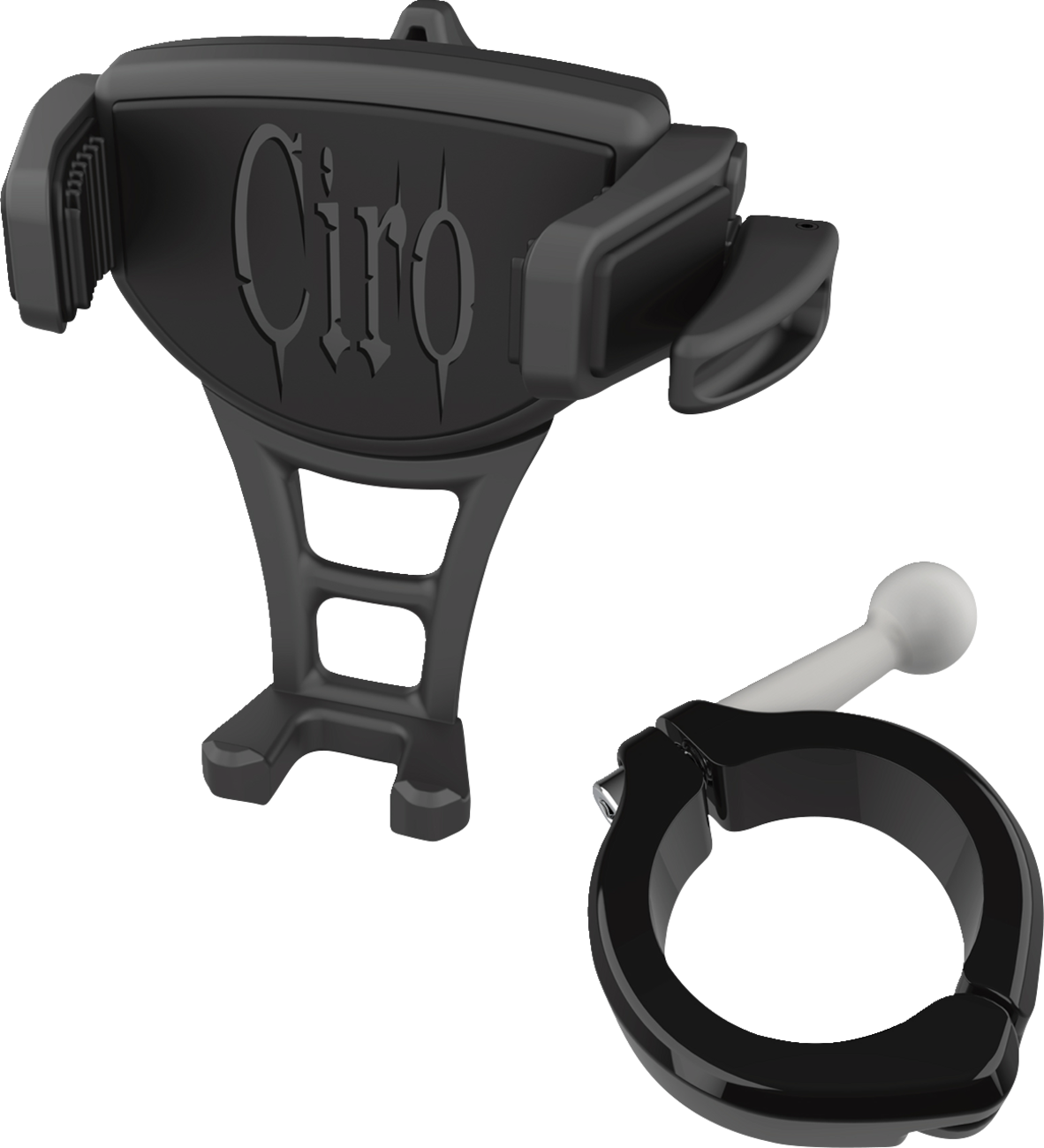 CIRO Constrictor Phone Holder - Black / Black 1-1/2" Handlebar Mount 0636-0577