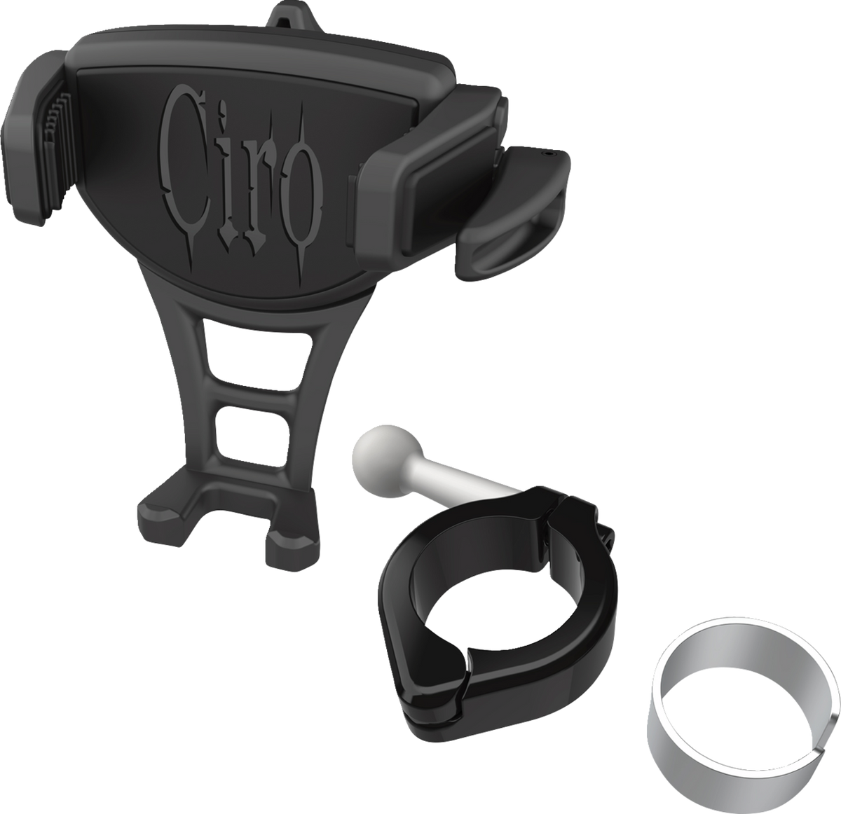 CIRO Constrictor Phone Holder - Black / Black 1-1/8" | 1-1/4" Handlebar Mount 0636-0575