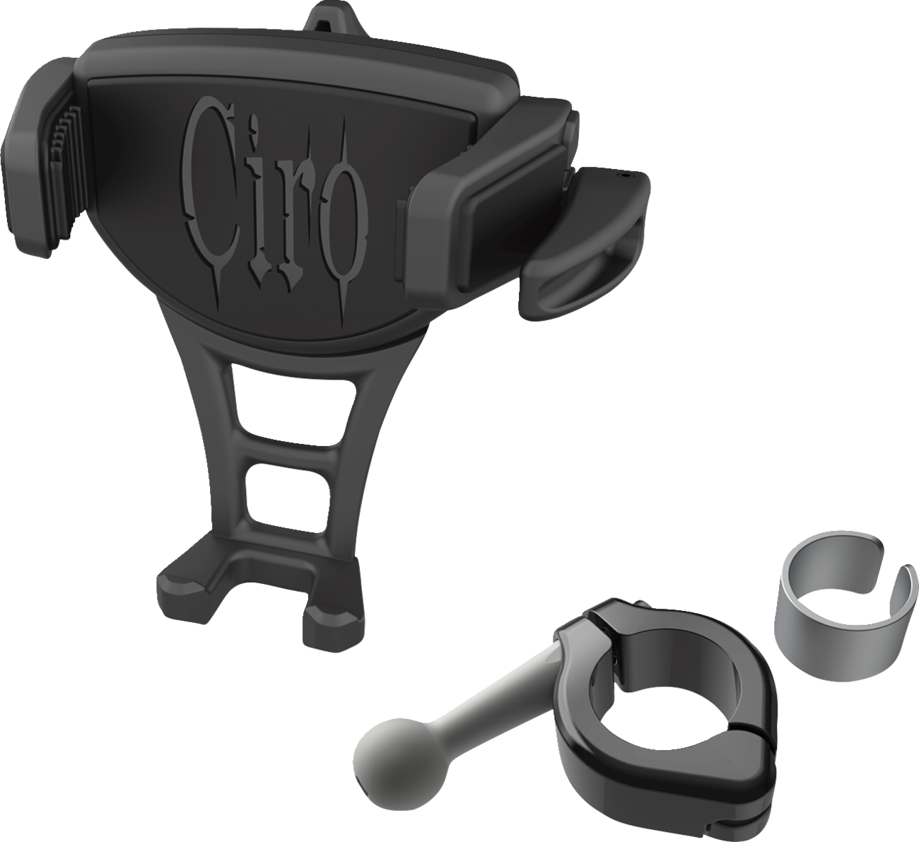 CIRO Constrictor Phone Holder - Black / Black 7/8" | 1" Handlebar Mount 0636-0573
