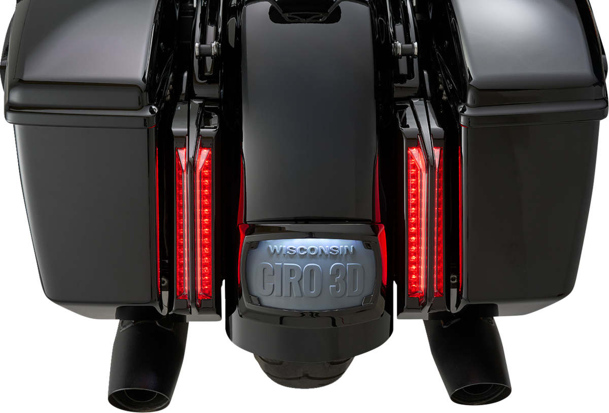 CIRO Filler Panel Tail Lights - Red Lens / Black 2040-3484
